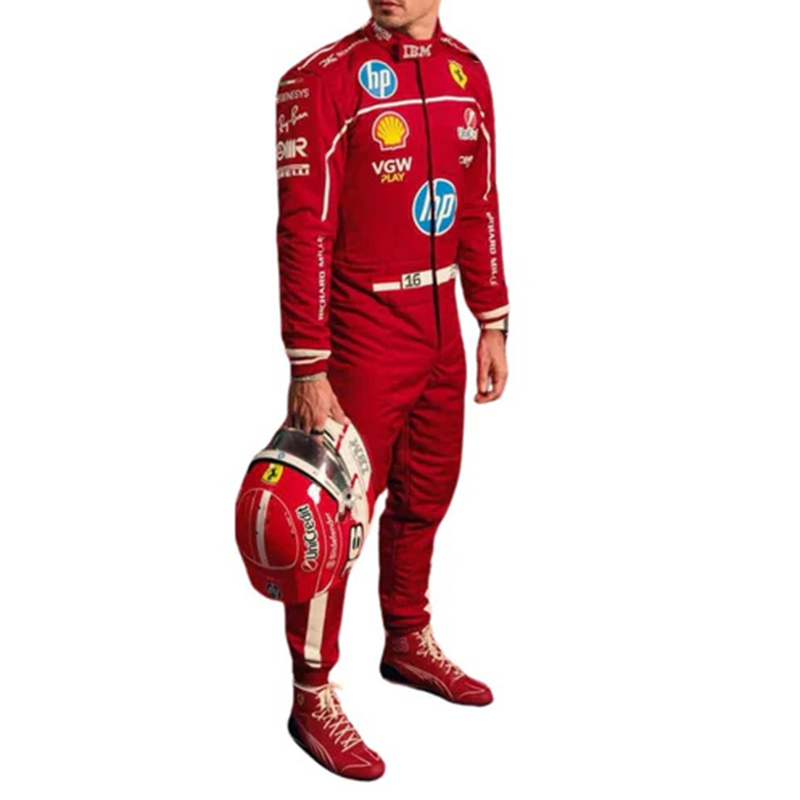 Men's Red Racing Print Jumpsuit