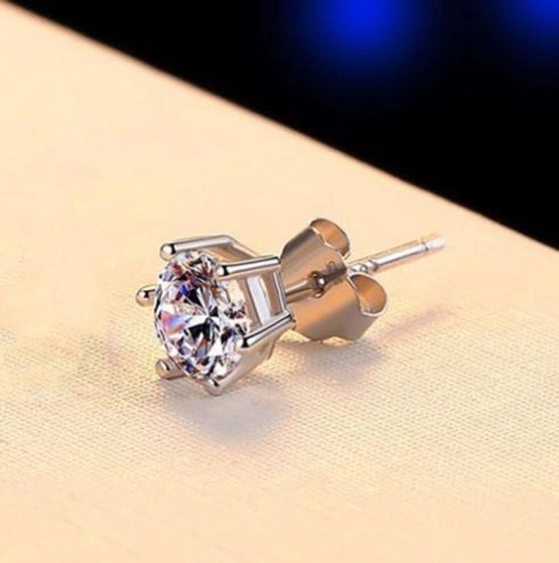 1 Piece Minimalist Geometric Plating Inlay Copper Stone Ear Studs