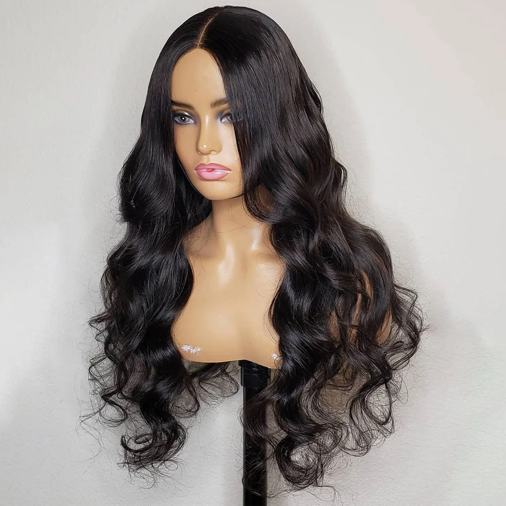 Body Wave Lace Closure Wigs Peruvian Hair Natural Hairline