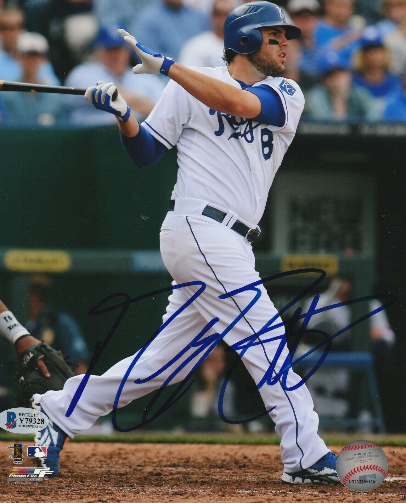 MIKE MOUSTAKAS Signed Kansas City ROYALS 8x10 Photo Poster painting w/ Beckett COA