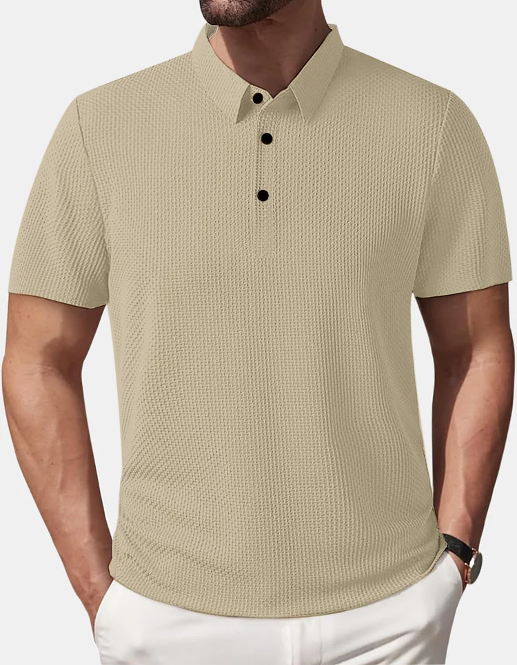 Men's Summer Comfortable Mesh Ice Silk Short-sleeved Polo Shirt