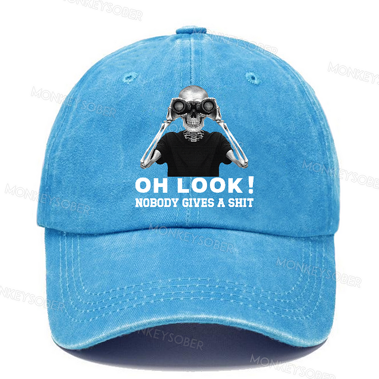 Personalized "Oh Look Nobody Gives A Shit" Custom Washed Baseball Caps