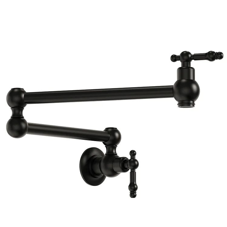 EVERSTEIN Single Cold Water Pot Filler Kitchen Faucet Matte Black