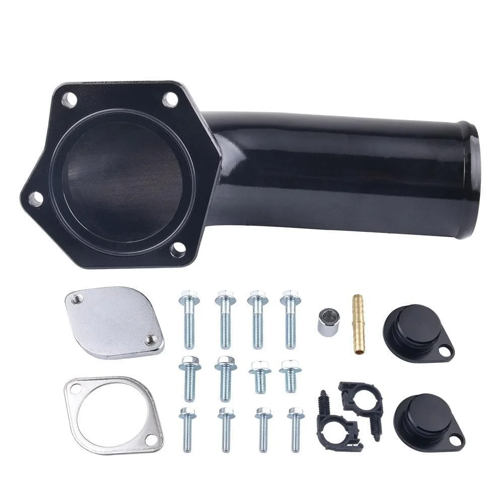 Garlaven for 6.4L Powerstroke EGR Valve Cooler Delete Kit High Flow Intake Elbow Fit