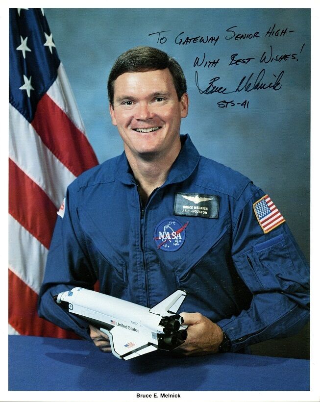 Shuttle Astronaut BRUCE E. MELNICK Signed Photo Poster painting