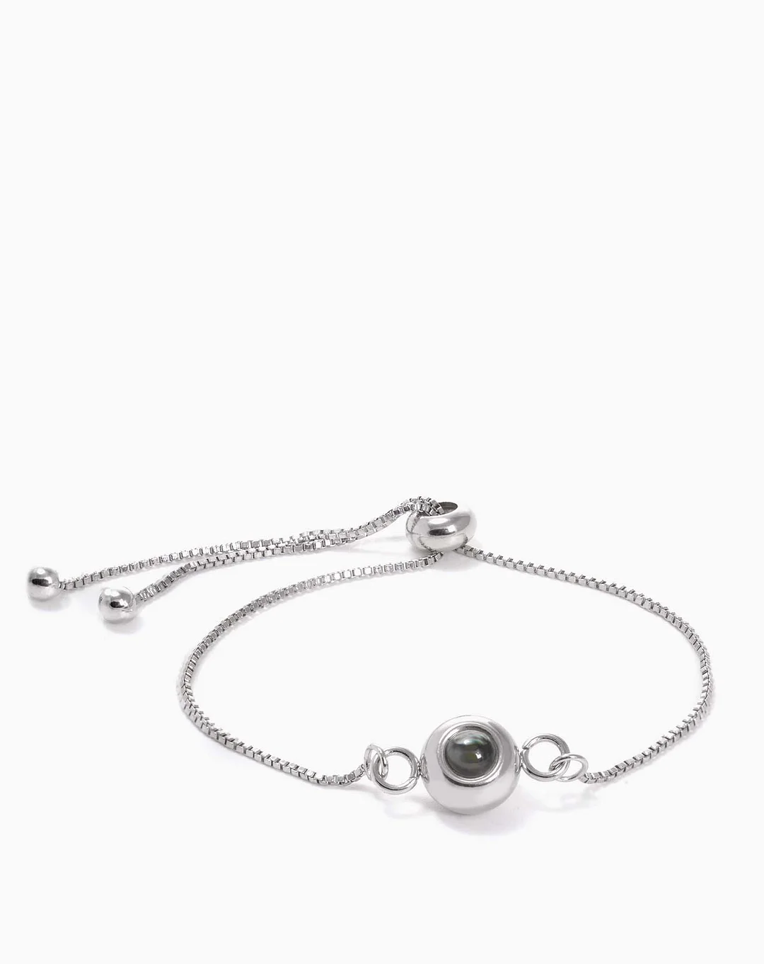 Customized Photo Projection Round Bead Bracelet