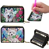 2pcs Dog Pattern Diamond Painting Fashion Card Holder Compact Coin Purse