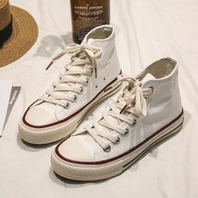 Women Canvas Shoes Women Fashion Summer Casual Sneakers Student Casual Shoes High Top Woman Vulcanize Shoes 2020 Spring Autumn