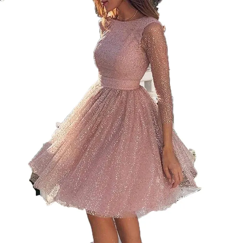 Uveng Uveng Ladies Fashioned Long Sleeve Dress High Waist Evening Cocktail Party Dresses Women's Fashion Costumes