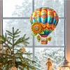Diamond Painting Acrylic Flower Hot Air Balloon Hanging Pendant Kit