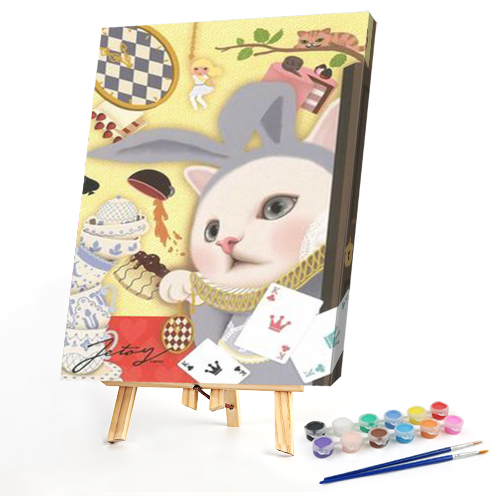

30*40CM - Paint By Numbers - Rabbit Cat, 501 Original
