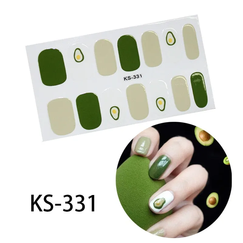 DIY Self Adhesive Nail Gel Sticker Press On Nail Stickers For Children Easy Finger Decals Tips Manicure Tools-Nail Inspo