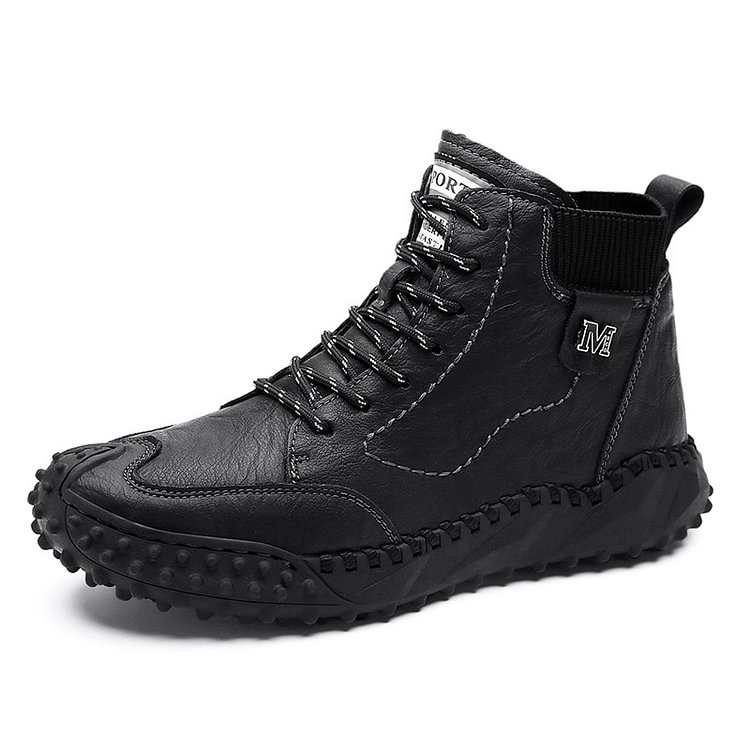 Men Retro Microfiber Leather Non Slip Casual Ankle Boots
