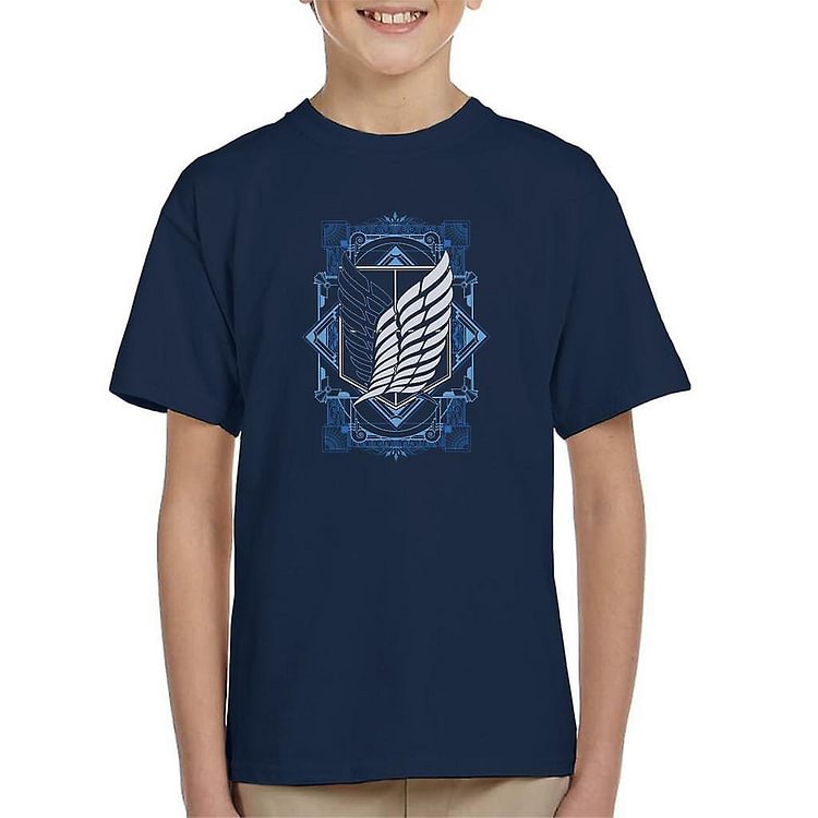 Attack On Titan Art Deco Kid's T-Shirt