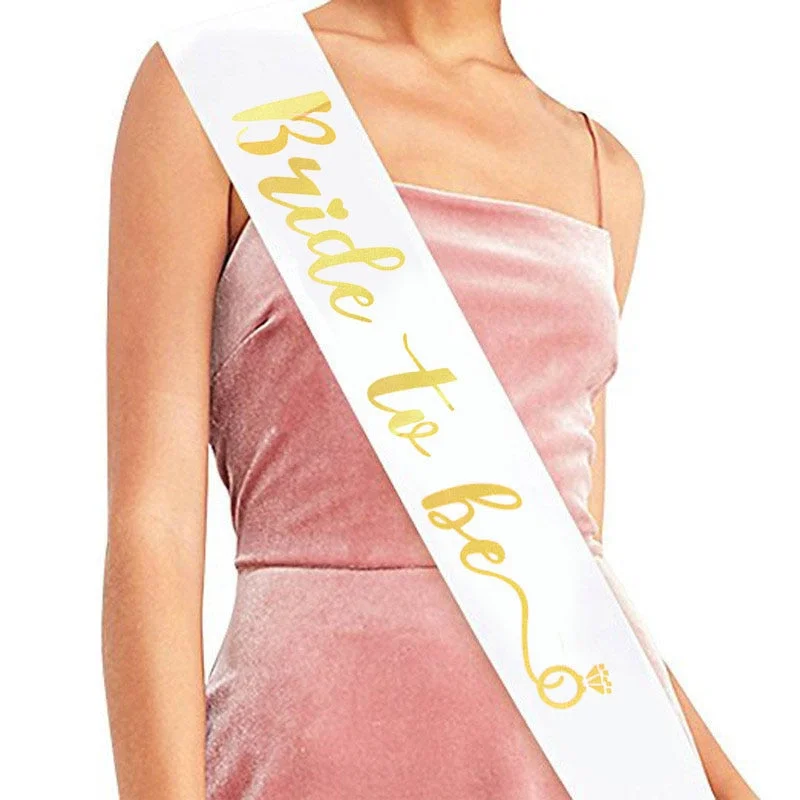 Rose Gold Bride To Be Letter Foil Balloons Paper Banner Bride Sash Bachelorette Party Decoration Wedding Bridal Shower Supplies