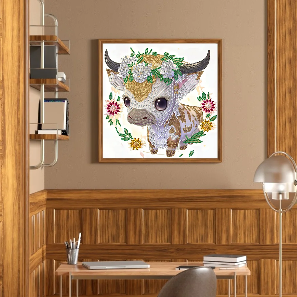 Diamond Painting - Partial Special Shaped Drill - Cattle(30*30cm)
