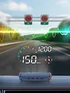 Universal Car HUD On-BD GPS Head Up Display with Speed RMP Water Temperature Overspeed Alarm Digital Speedometer Works for Most Cars