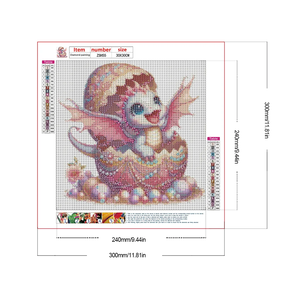 Diamond Painting - Full Round Drill - Jeweled Dragon Egg(Canvas|30*30cm)