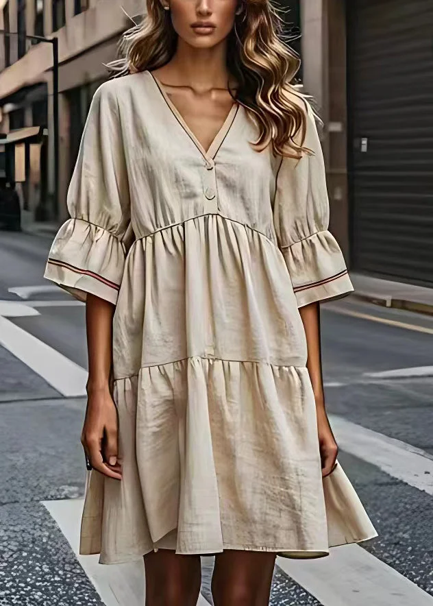 French Mulberry Hign Neck Wrinkled Patchwork Woolen Dress Winter