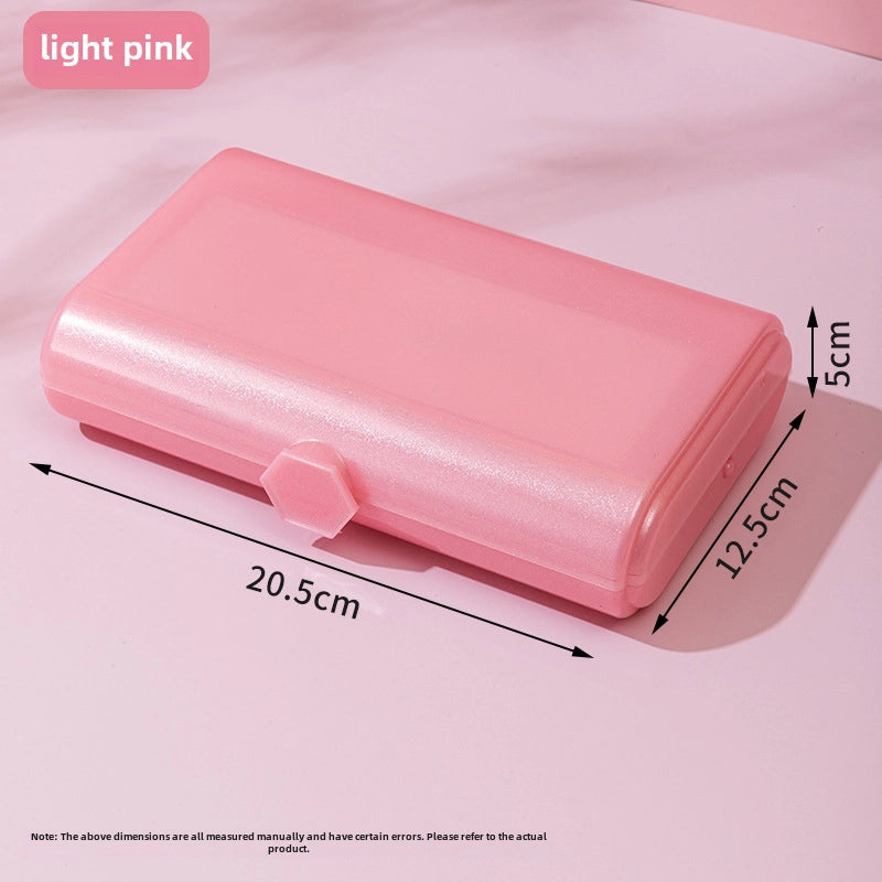 Cosmetic Box With Mirror Jewelry Storage Box Girl Student Double-layer Storage Box Portable Travel Cosmetics Storage Bag