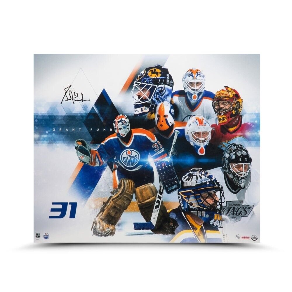 Grant Fuhr Signed Autographed 20X24 Photo Poster painting Evolution