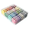 Multi-Color Embroidery Yarn with Transparent Storage Box Cross Stitch Supplies Sewing Embroidery Thread Set for Halloween Christmas Mothers Day
