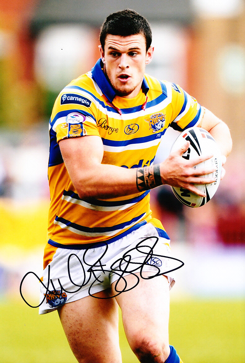 Leeds Rhinos Hand Signed Luke Burgess Photo Poster painting 12x8 3.