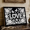 uk.everydayedeals DIY Pearl Painting With Frame - Handmade Self-Adhesive Pearls - Love(20*30cm)