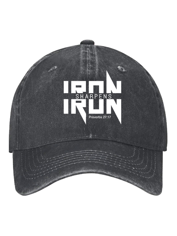 IRON SHARPENS IRON Proverbs 27:17 Christian Hats