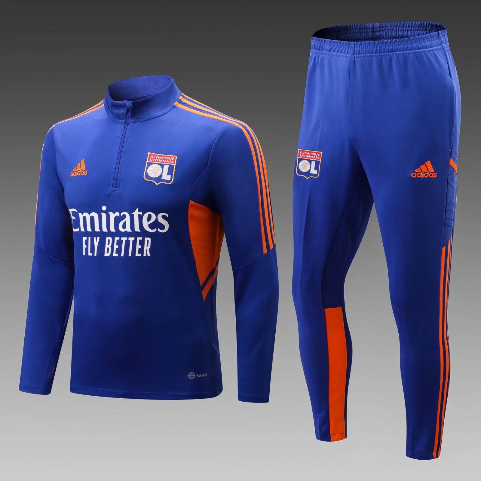2022/2023 Lyon Half-Pull Training Suit Blue Football Shirt mysite