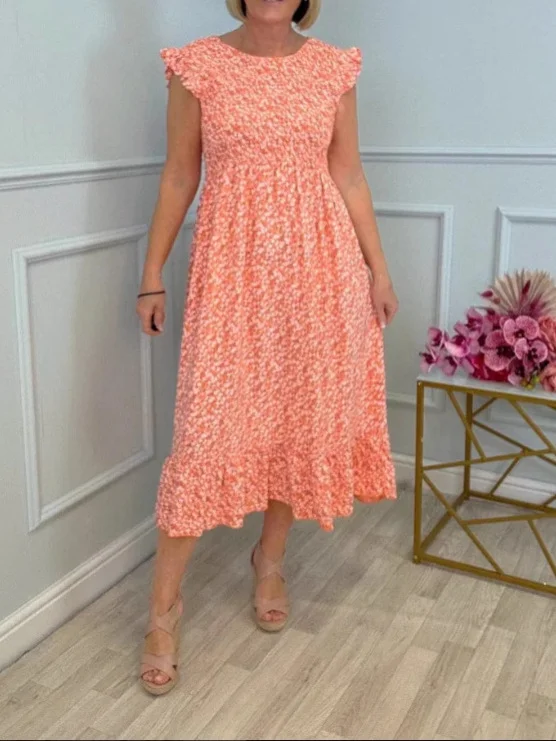 Athvotar Athvotar Summer Explosion Lady Print Floral Elegant Dress Holiday Dress