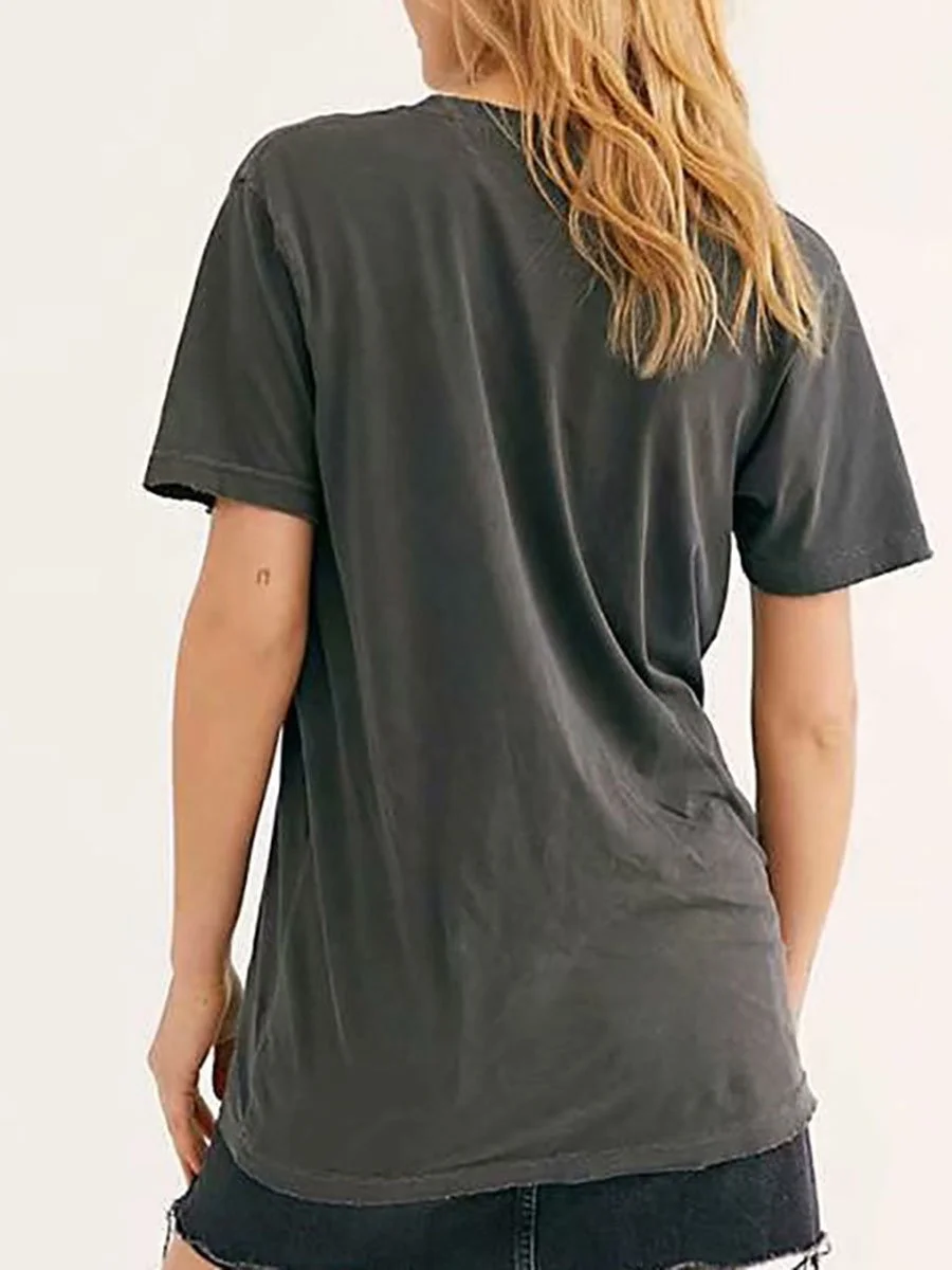 Short Sleeves Letters Printed T-shirt