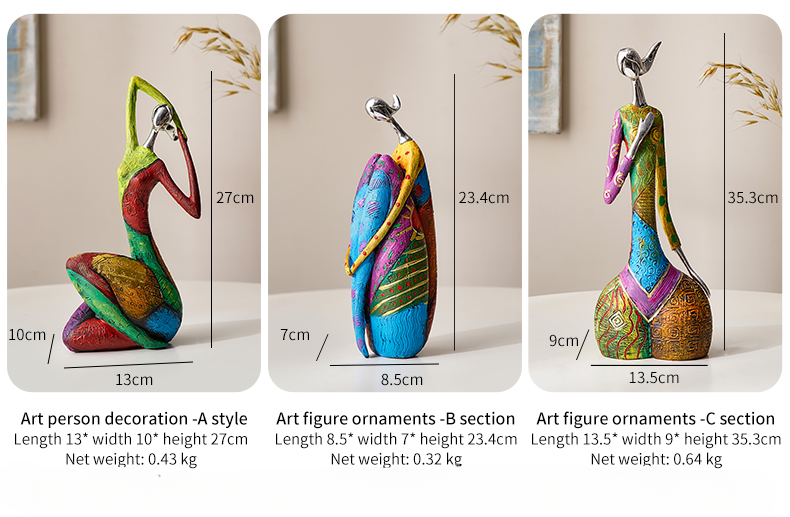 Tegooe Abstract Character Sculpture - Modern Resin Desktop Art Ornaments
