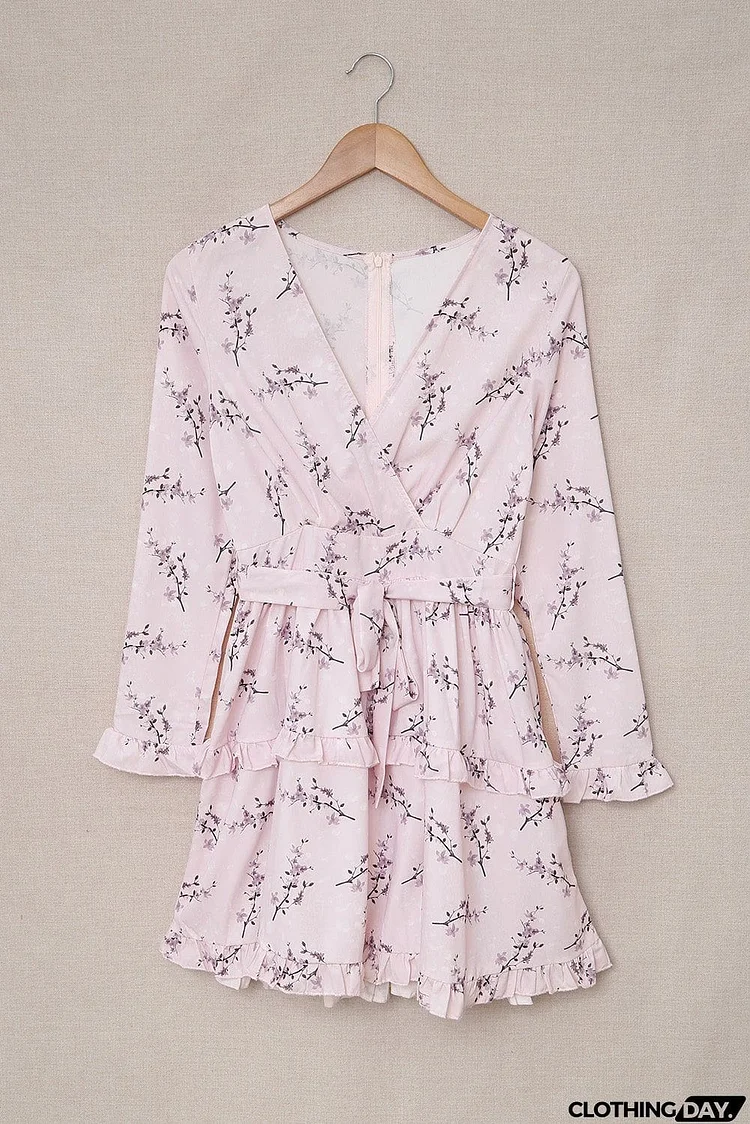 Floral Print Long Sleeve Dress