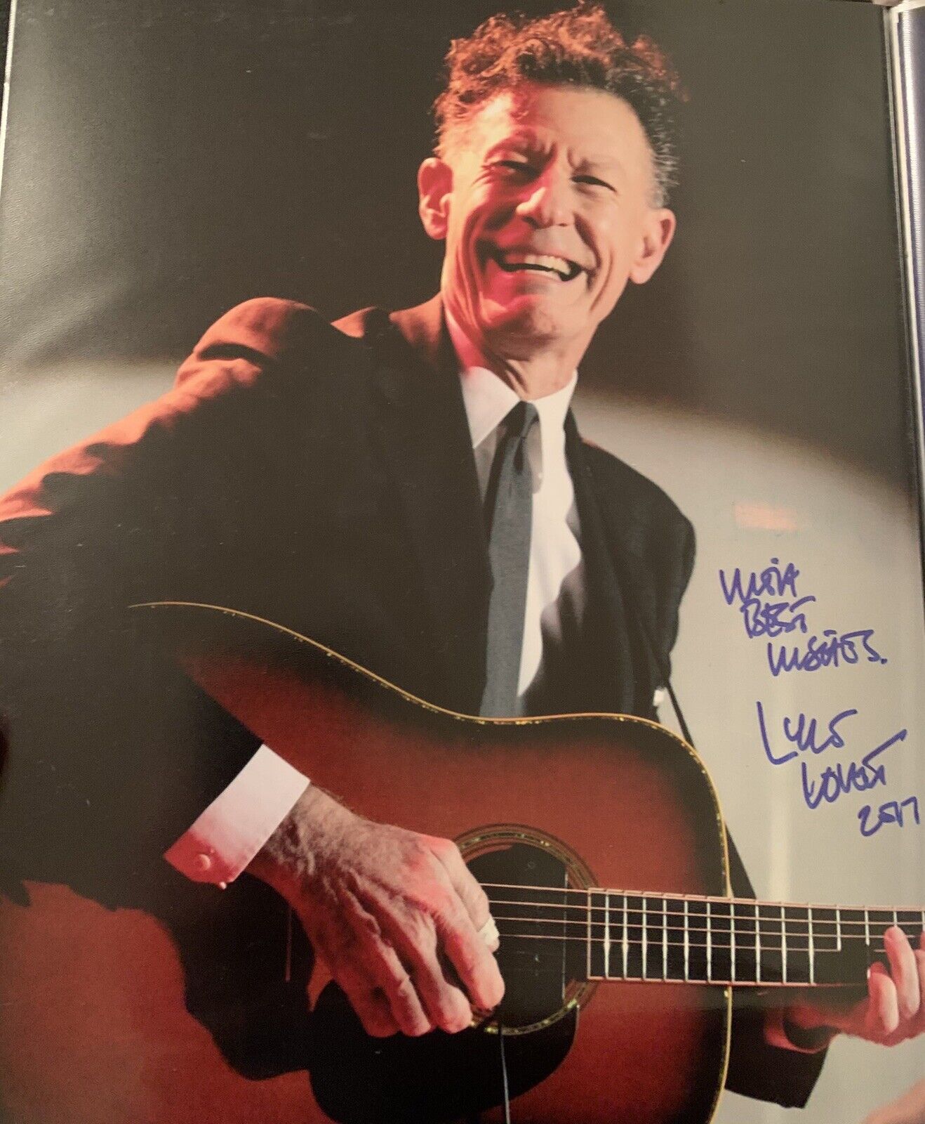 lyle lovett Signed 11x14 Photo Poster painting Pic Auto Read Description