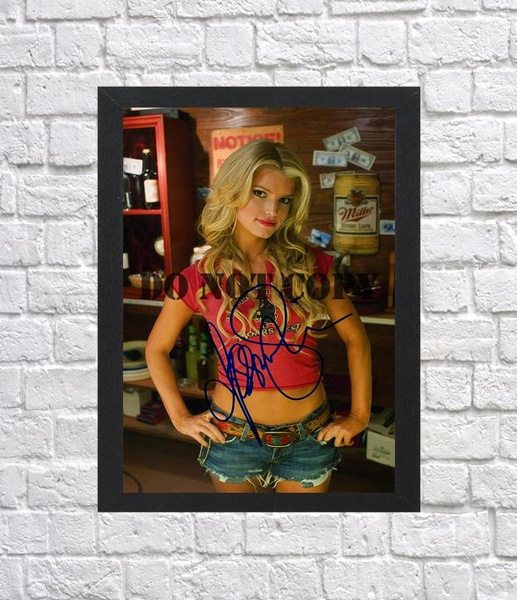 Jessica Simpson Dukes of Hazzard Autographed Signed Photo Poster painting Poster A2 16.5x23.4