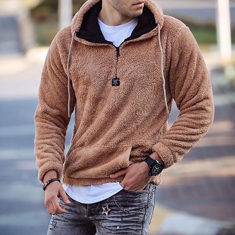 Stylish Casual Solid Color Hooded Men's Sweatshirt TT039