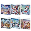 (US Only)6PCS DIY Diamond Art Greeting Cards Christmas Congratulations Cards & Gifts