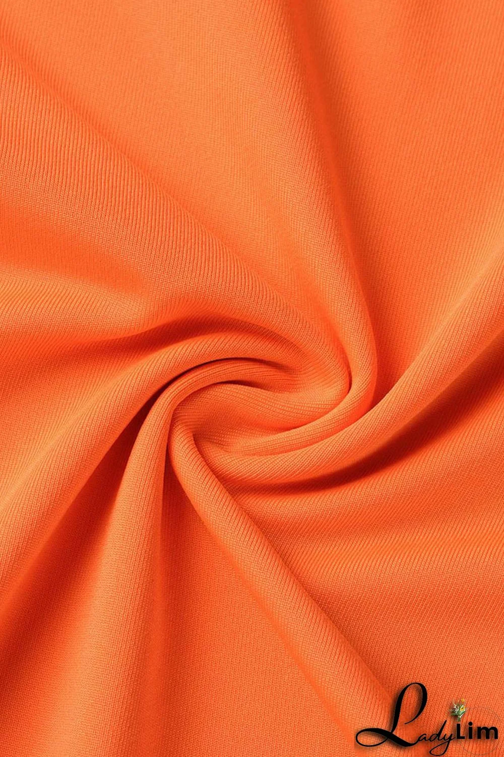 Tangerine Casual Solid Split Joint Asymmetrical Spaghetti Strap Sleeveless Two Pieces