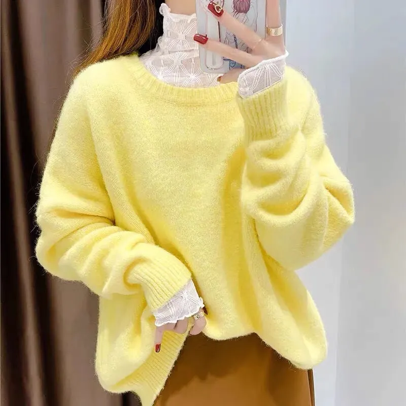 Uveng Uveng Temperament High-Neck Net Yarn Bottoming Shirt Women Autumn And Winter Wooden Ears Thin Permeable Yarn Long-Sleeved Lace Tops