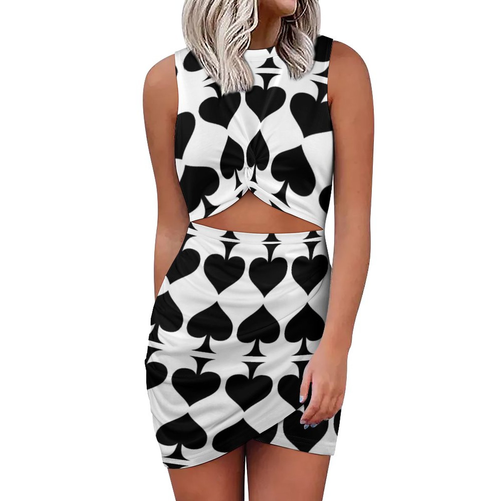 queen bodycon dress Herv L. Leroux Black Queen Anne Neckline Bodycon Dress