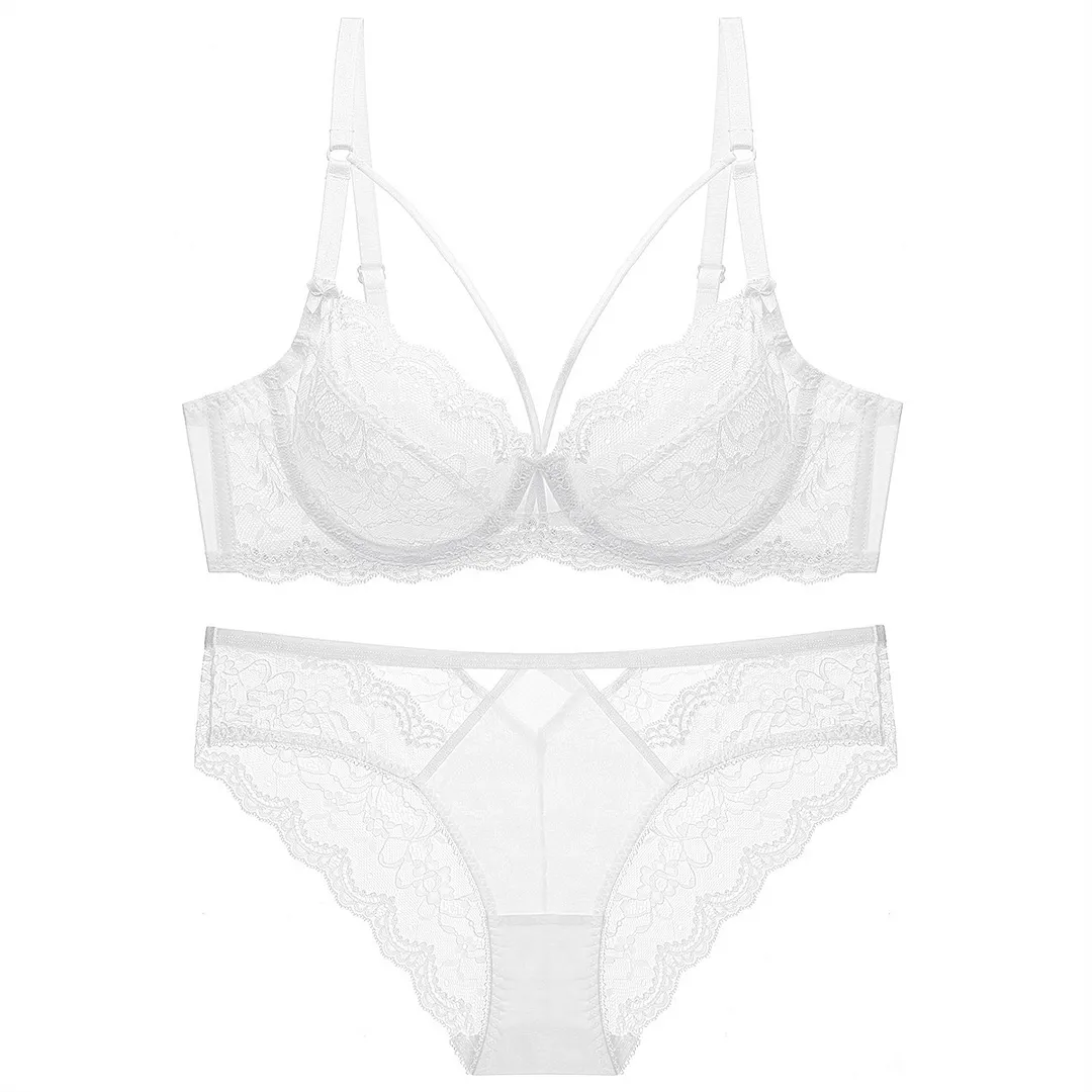 Churchf French Pure Lingerie Sexy Lace Bra Set Female Senior Feeling Bra Small Agglomeration Bra Thin Model