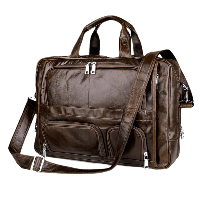 Genuine Leather bag Business Men Laptop Briefcases Crossbody vitadir dxncar
