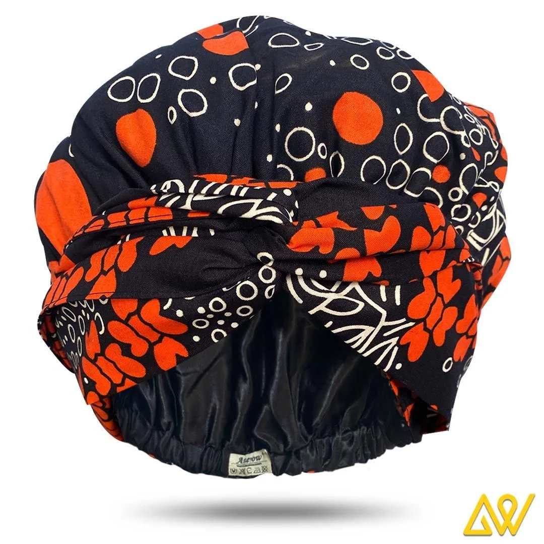 African Print Head Wrap With Satin-Lined - AW1850