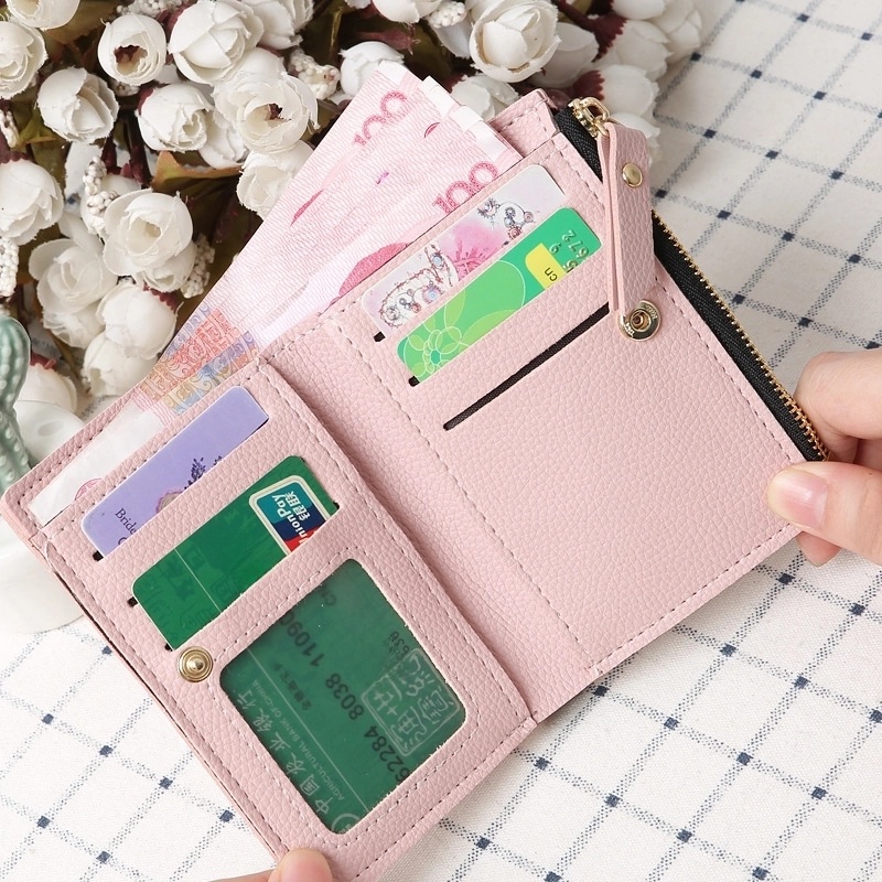 Women’s Flower Pu Leather Zipper Wallets