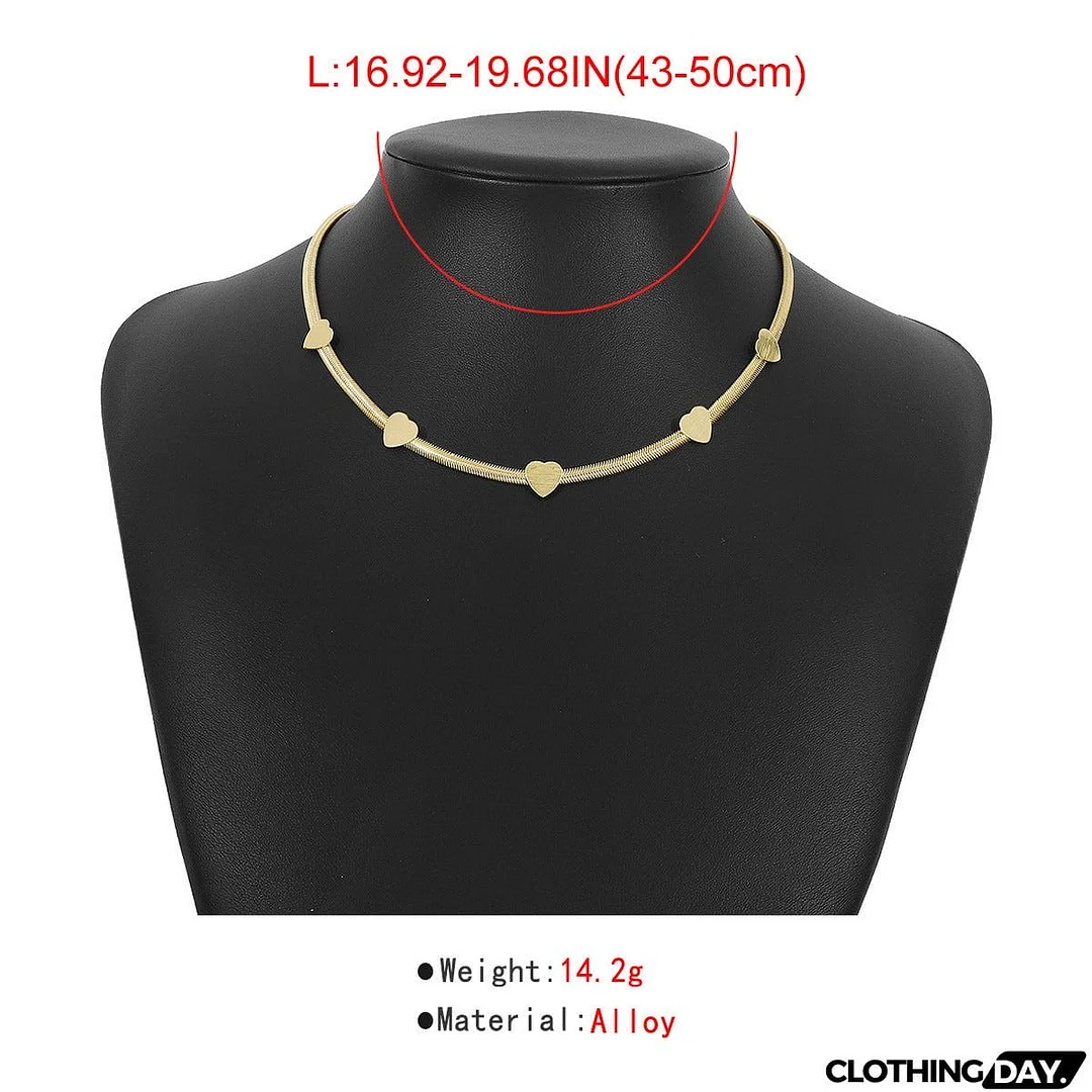 Love Simple Metal Necklace