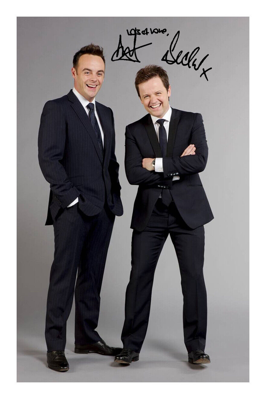 Ant and Dec Signed A4 Photo Poster painting Print TV & Personalities Autograph