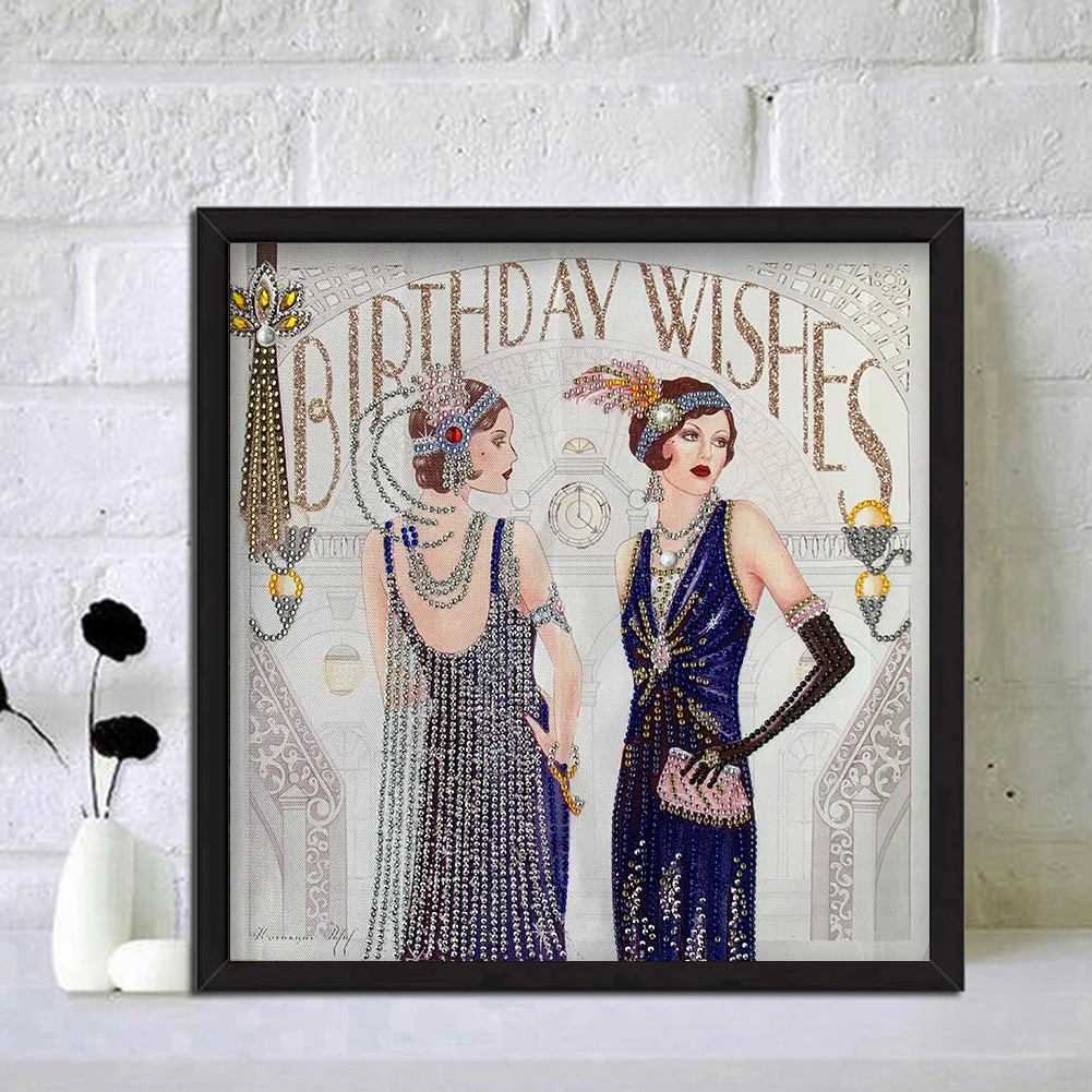 Special Shape Diamond Painting 40*40cm - Noblewoman