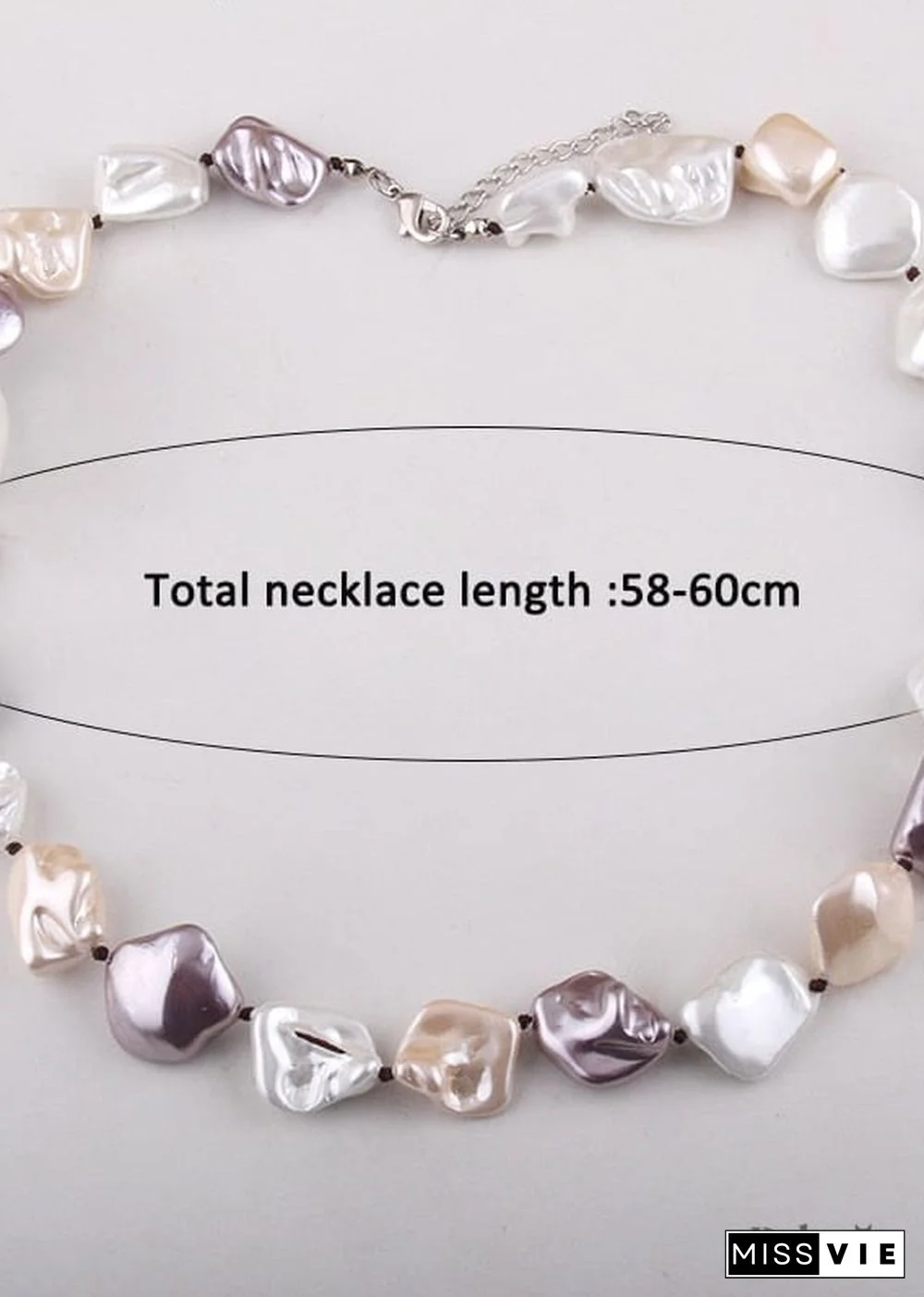 Boho Necklace, RH Big Pearl Shell White Pink Necklaces