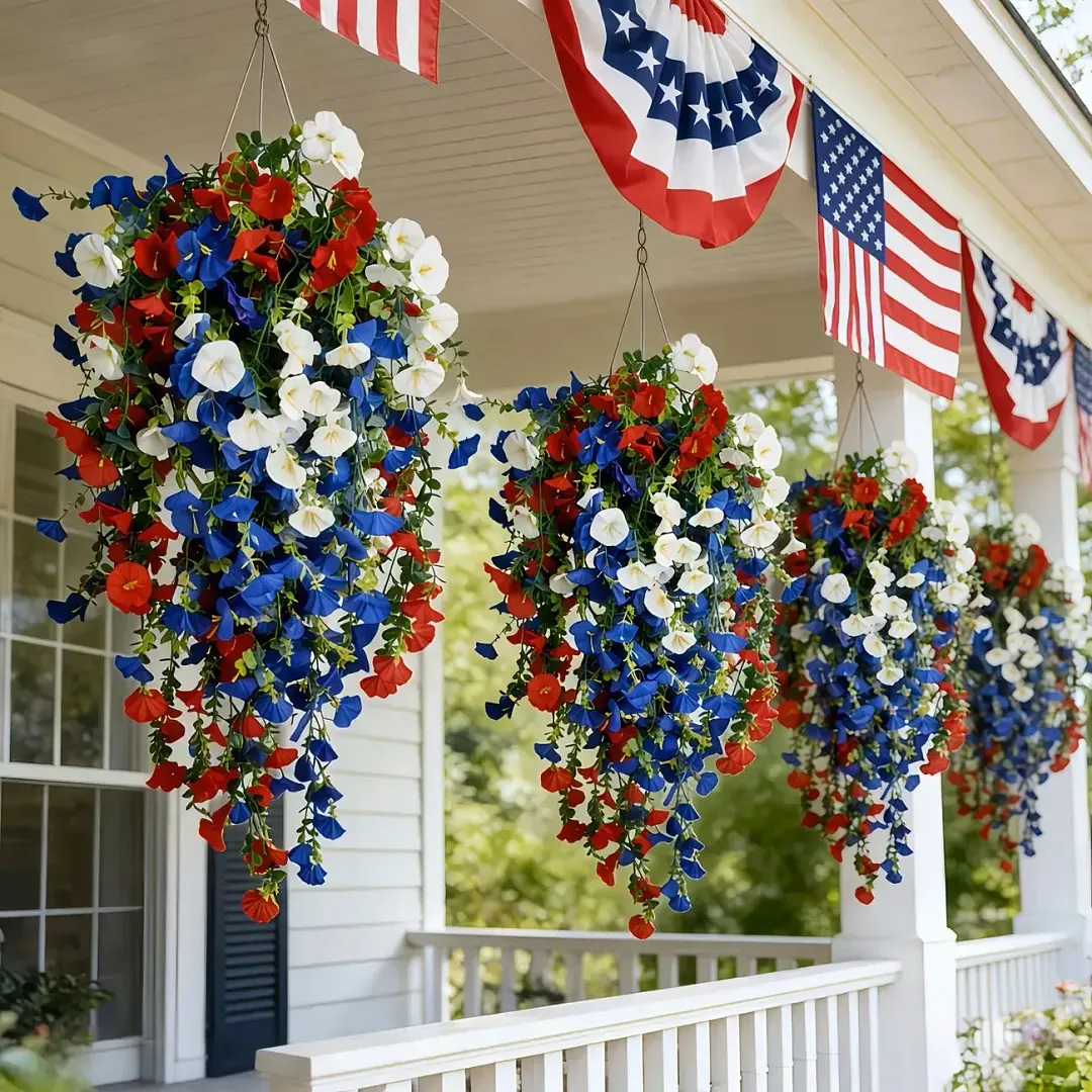 ✨Independence Day Hot Sale❤️🤍💙 🇺🇸 Red. White & Blue Flowers for America's 250th &ndash; Perfect for Porch & Party 💐